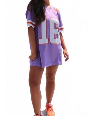 Sparkle City Knit Jersey Dress - Purple