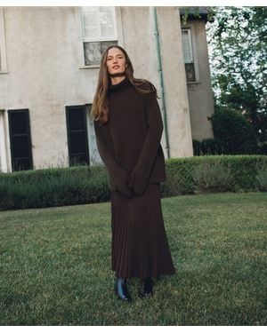 Jenni Kayne Cashmere Jet Turtleneck Top - Green