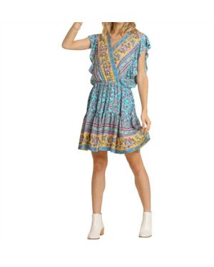 Umgee Boho Vibes Dress - Blue