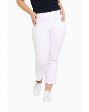Joseph Ribkoff Pintuck Flared Pant - White
