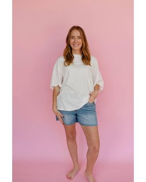 Daydreamer Solid Oversized Fit Tee - Pink