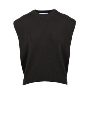 Douuod Wool-Blend Ribbed Vest - Black