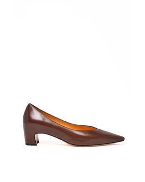 Mara Bini Leather Pointed Pumps - Brown