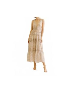 Storia Lily Print And Eyelet Dress - Black