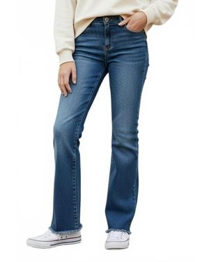 Tractr Mid Rise Flare Jeans - Blue