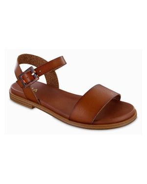 MIA Peyton Open Toe Ankle Strap - Brown
