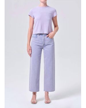 Agolde Ren High-Rise Wide-Leg Jean - Purple