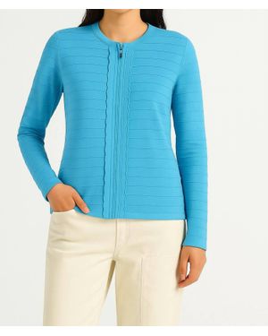 J'Envie/Eli Chania Fringe Jacket - Blue