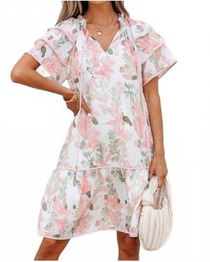 Babs+Birdie Peyton Floral Mini Dress - White