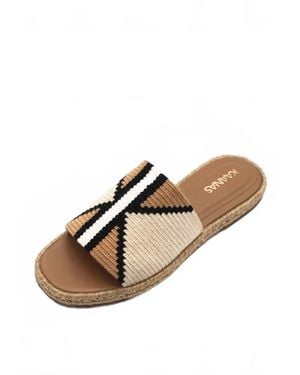 Kaanas Kaena Handwoven Espadrille Sandal - Natural