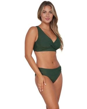 Sunsets Unforgettable Bikini Bottom Scrunch Back Swimwear Jzz779 - Green