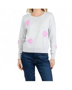 J. Society All Over Hearts Sweatshirt - White