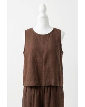 Z Supply Sloane Linen Top - Brown