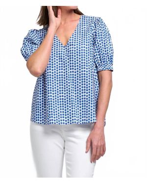 Foil Keep The Faith Top - Blue