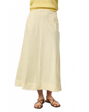 Lilla P Stripe Maxi Skirt - Natural