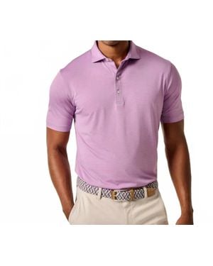 Johnnie-o Lyndonn Short Sleeve Stripe Polo - Purple