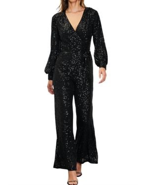 Skies Are Blue Sequins Jumpsuit - Black
