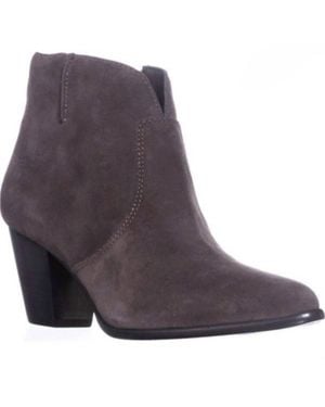 Frye Jennifer Suede Western Ankle Bootie - Purple