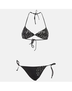 Roberto Cavalli Logo Monogram Rc Bikini - White