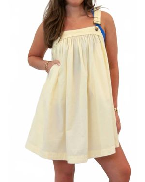 Veveret Lucy Overall Mini Dress - Natural