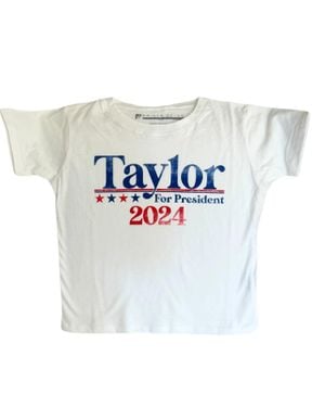 Prince Peter Girls Taylor For President Tee - White