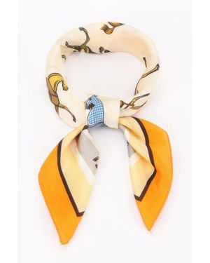 TRUEDAMES Equestrian Motif Multi Print Bandana For Timeless Style - Metallic