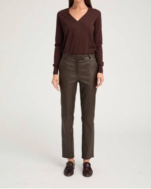 Sandro Sophia Cigarette Pants - Brown