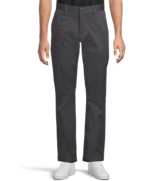 Volcom Frickin Modern Stretch Pants Charcoal Flat Front Chino Red1302 - Black
