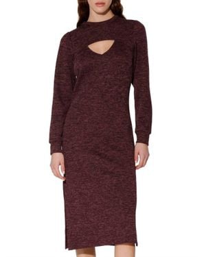 Walter Baker Fontine Heathered Midi Sheath Dress - Purple