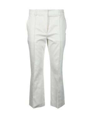 Sportmax Tailored Cropped Pants With Flared Hem - White