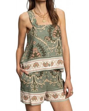 Sanctuary Button Back Top - Green