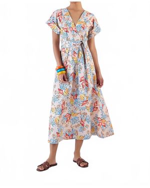 Beyond By Vera Sailor Midi Dress - Pink