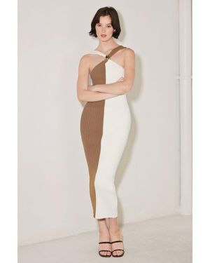 TRUEDAMES Headliner Energy Sweater Knit Midi Dress - Natural