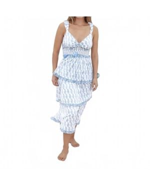 NIBI MTK Ginger Tier Dress - Blue