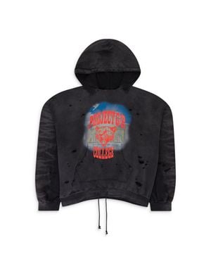 PROJECT G/R Washed Mixed Printed Vintage T-Shirt in Black