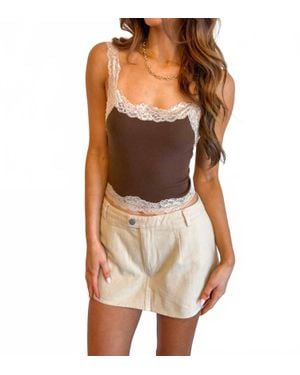 Day + Moon Elodie Mini Skort - Brown