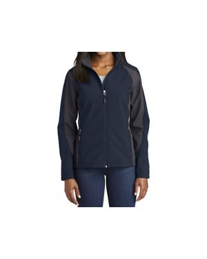 SPORT-TEK Colorblock Soft Shell Jacket - Blue