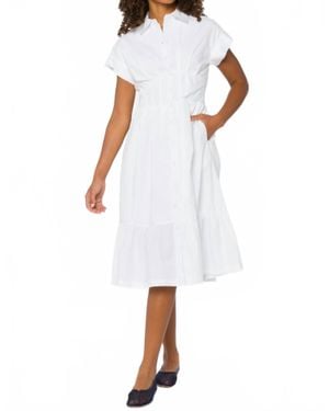 Velvet Heart Emily Short Sleeve Midi Dress - White