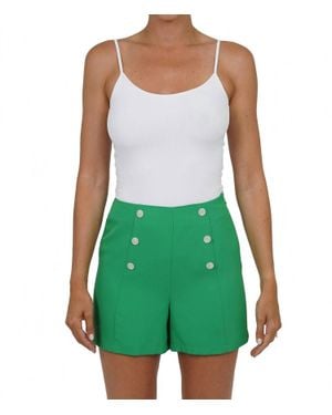 Love Token Kay High Rise Shorts - Green