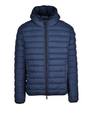 Centogrammi Nylon Down Jacket Zip Clip - Blue