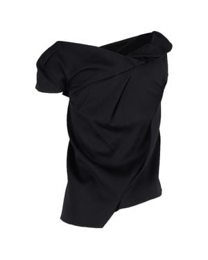 Roland Mouret Asymmetric Draped Top - Black