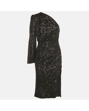 Fame & Partners Fame And Partner Sequin One Shoulder Midi Dress - Black