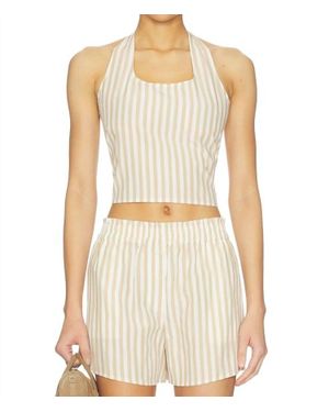 LNA Lir Halter Top - White