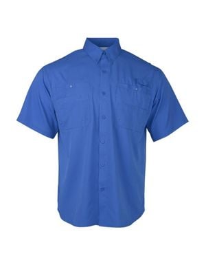 In the Rough Short Sleeve Woven Shirt - Blue