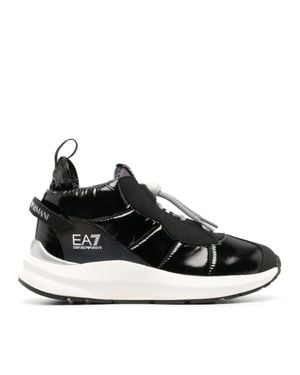 EA7 Sporty Quilted Snow Boots - Black