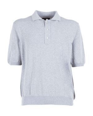 SLOWEAR ZANONE Polo Mc Classic Collar Polo Shirt - Blue