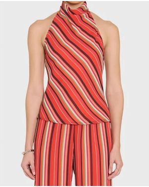 Amanda Uprichard Samba Halter Cowl Top - Red