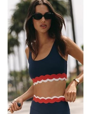Beach Riot Marin Scalloped Crop Top - Blue