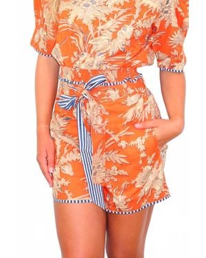 NIBI MTK Maeve Belted Short - Orange