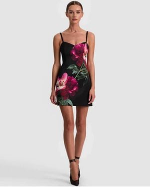 Alice + Olivia Nina Sweetheart Mini Dress - Red